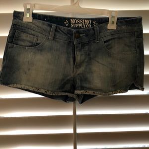 Light/faded wash jean shorts